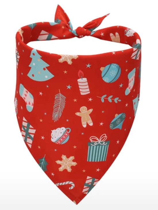 Other - Dog Red Holiday Print Bandana
